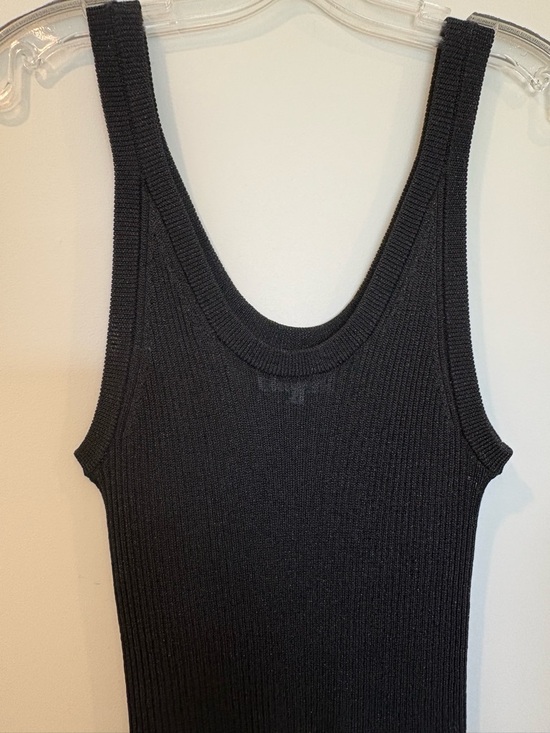 Part Two Black Ribbed Knit Tank – Size XL - Picture 2 of 4